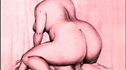Vintage Drawings of Erotic Ass and Tits