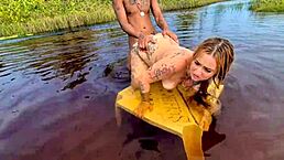 Adventurous couple gets caught having wild outdoor sex in the mangrove! 🌿😈