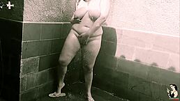 pregnant latina bbw masturbates big pussy in early morning shower
