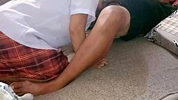 quick cumshot inside and outside my juicy pussy from the delivery driver encounter