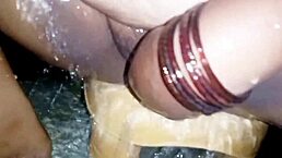 Indian housewife takes a bath in porn video