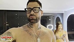 Laura camila the 18 year old colombian teen experiences her first creampie during a casting interview with a big cock producer