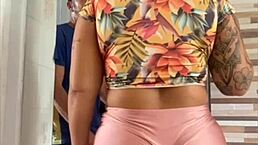 Look at this married woman flashing her big pussy lips with husband nearby