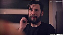 Big Tit Escort Finds Out Creeper's Secret and Sucks Him Off!