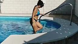 why does claudia bavel tease with striptease and outdoor masturbation in ponytail compilation??