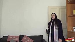 german scout picks up small tits cougar rina helena for first time anal casting interview