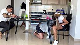 Cuckold Gamer Watches Roommate Fuck His Girlfriend During Video Game Session