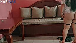 chapina argentinian prostitute got clothes ripped in hotel room. she kept jumping after creampie inside her big ass.