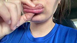 Awesome Spitting Mouth Latina with Panties