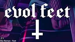 Tiny Redhead And Brunette Engage In Foot Worship, Tickling, And Domination Play