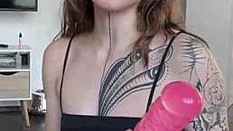 Backstage Blowjob During Anal Toys Solo With Hot Tattoo Teen 18+ - Vertical POV