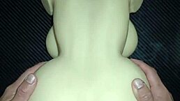 Sally bent over doggystyle, I fuck her richly with creampie in vagina