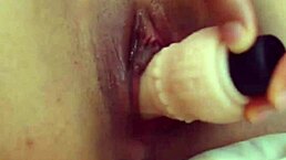 angelina grey shows shaved pussy up close sliding big dildo for squirting orgasm