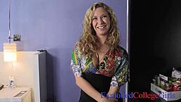 Oh Man, This 21yo Super Double DD Candice Is Getting Totally Used for Excogi Camera With Deepthroat and Facial