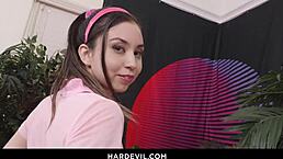 Whoa, Amber Angel gets dominated and drilled by big cock in POV rimjob action!