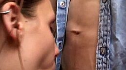 She Begged for Finger in Ass During Husband Blowjob