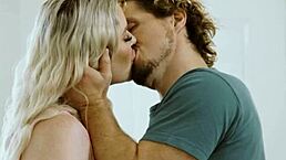 Busty Blonde Teases With Amazing Natural Big Boobs