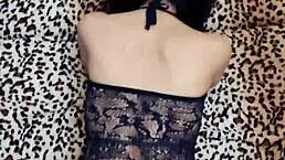 I absolutely love pounding my wife's pussy in cowgirl riding while filming our homemade amateur lingerie session.