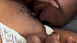 He licks and sucks my tight pussy like a pro in this amateur couple session.