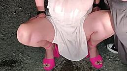 Oh man, I-I mean, being a human urinal mom is so humiliating, like a kinky granny slave in homemade BDSM.