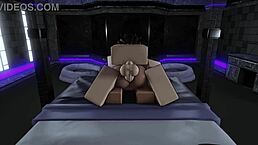 i'm a submissive slut getting fucked by big cock in my roblox condo creampie