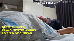 Hidden camera catches my husband's boss in the final part with his wife as a whore on the bed