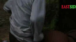 She Demands Hardcore Banging From Big Black Cock In Bush With Creampie Finish