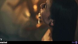 Girl makes her mind fucked step sis squirt with pussy licking and scissoring.