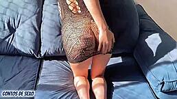 Oh My God, That 100 Anal Action With The 18-Year-Old Stepdaughter In See-Through Fishnets!