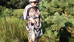 Hairy mature on nudist beach flashes beaver outdoors—wild!