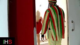 The sexy mom experienced intense double fucking in a wild group session, her shaved pussy licked and fingered while bent over in doggystyle.