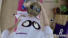 French Minnie Feels Intense Desire For Maxi Dick In Slutty Blonde Lingerie And Stockings Encounter