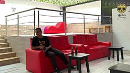 i meet this cute guy at the bar and... uh, we end up fucking in the bathroom with my pierced nipples wet.