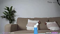 Ebony Foot Model With Large Soles Gets Booty Massage And Oiled Toes Backstage