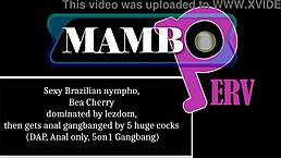 sexy brazilian nympho bea cherry gets dominated by lezdom with pee drinking then takes anal gangbang from five huge cocks
