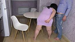 an old milf with a massive ass experiences intense amateur anal pounding on the bed from her eager partner