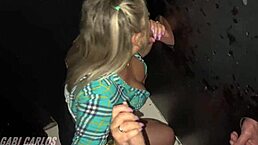 Used in Gloryhole by Sexy Cock While Husband Jerks Off Excited?