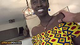 Big tits ebony bikini model stripped and banged raw by gringo producer