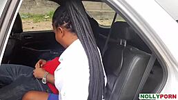 Ladygold Africa Enjoys Intense Car Fuck with Nigerian Porn Star Krissyjoh Chris Outdoor