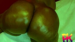 I'm cheating on my husband with this massive creampie pounding in wet ebony doggystyle action at home