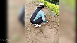 Paid young 18 colombian farm woman for facial cumshot after deepthroat blowjob and pov fuck