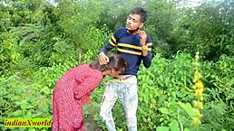 Why does this 18yrs boy fuck his new girlfriend doggystyle in the jungle for outdoor creampie?