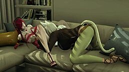 mush-oku tensei hilda and ghislaine in a futa scene