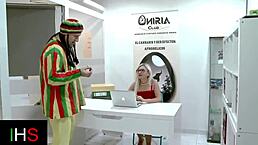 The sexy mom experienced intense double fucking in a wild group session, her shaved pussy licked and fingered while bent over in doggystyle.