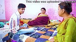 desi dirty indian servant catches two bhabhi ji and devar in hairy double sex action at home with armpit licking