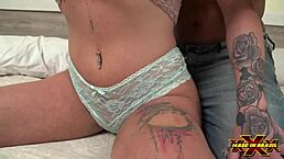 Personal trainer catches married redhead milf for intense anal with big black cock and cum on ass