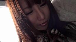 Big natural boobs Japanese milf cougar, seduce that boy! She demands uncensored backseat car fuck with creampie.