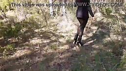 High heels for forest walking adventure