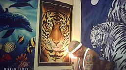 Oh wow, behind the scenes as first timer big breast Italian bombshell tries the pound machine in porn shoot