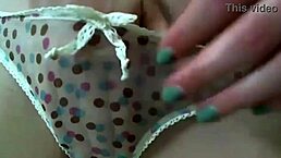 Trimmed Pussy Brunette Jelena Jensen Masturbates with Toys